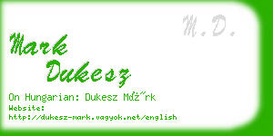 mark dukesz business card